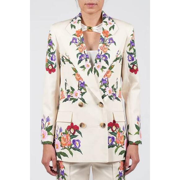 BORGO DE NOR Quinn Jacket & Matching Pants Set in Tree of Life UK 6 US 2 - Picture 4 of 5